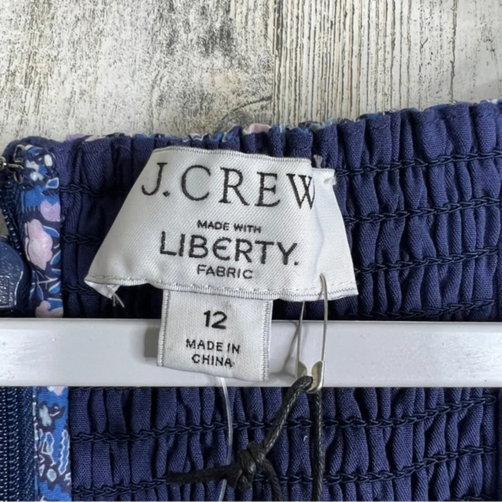 NEW! J. Crew x Liberty Floral Dress Womens Sz 12 Sweatheart Spring Bourton Bloom